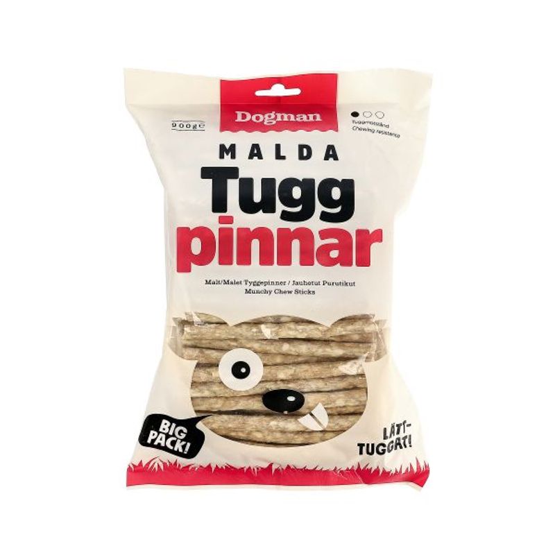 Dogman Tyggepinner malte 100p Brun S 12,5cm (abonnement)